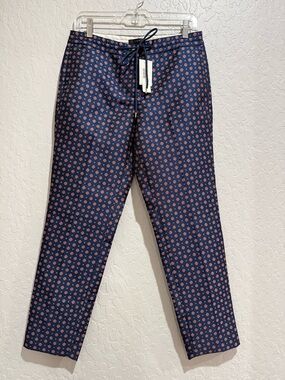 NWT J. Crew Navy Medallion Print Pants Size 2